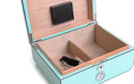CIGAR BOX IN LACQUERED TIFFANY CARBON FIBER