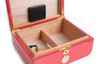 CIGAR BOX IN LACQUERED RED CARBON FIBER