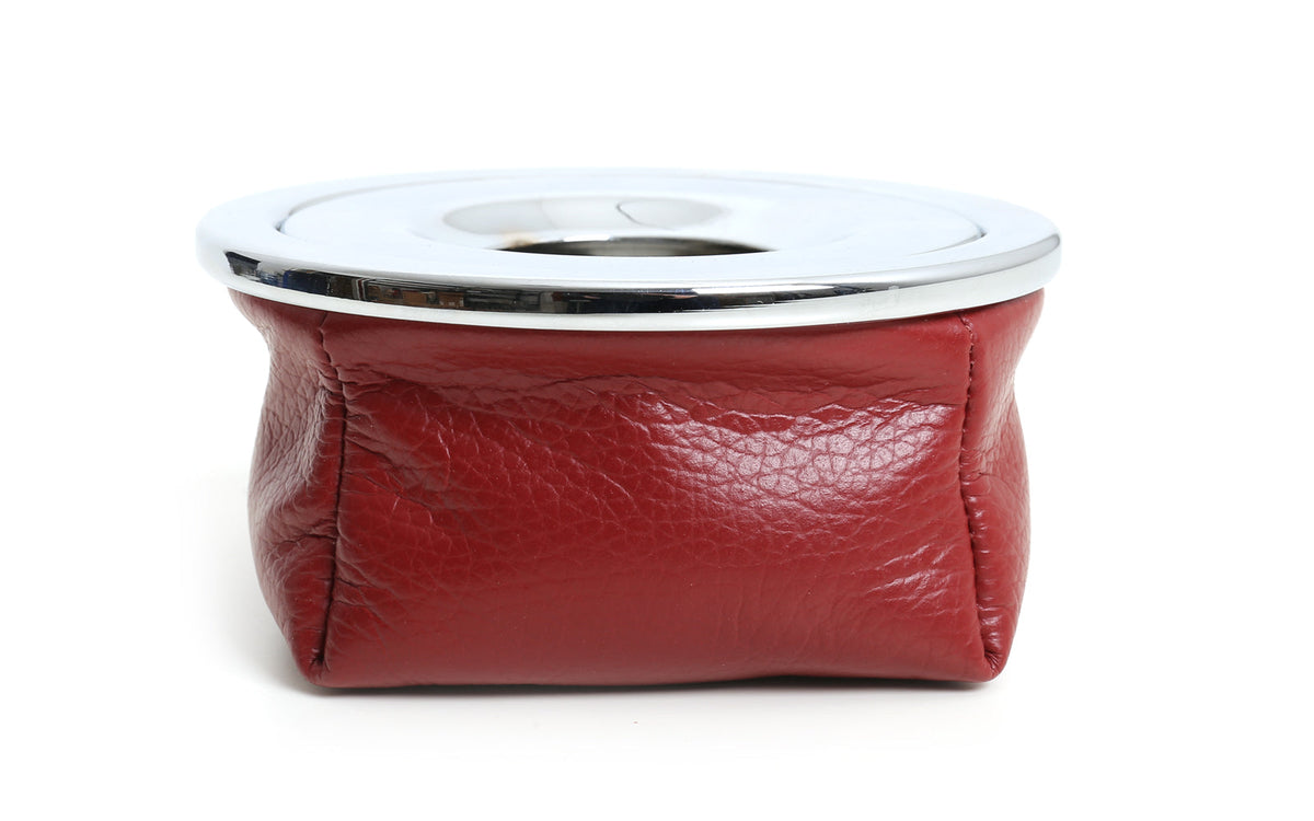 CORVETTE RED LEATHER ASHTRAY