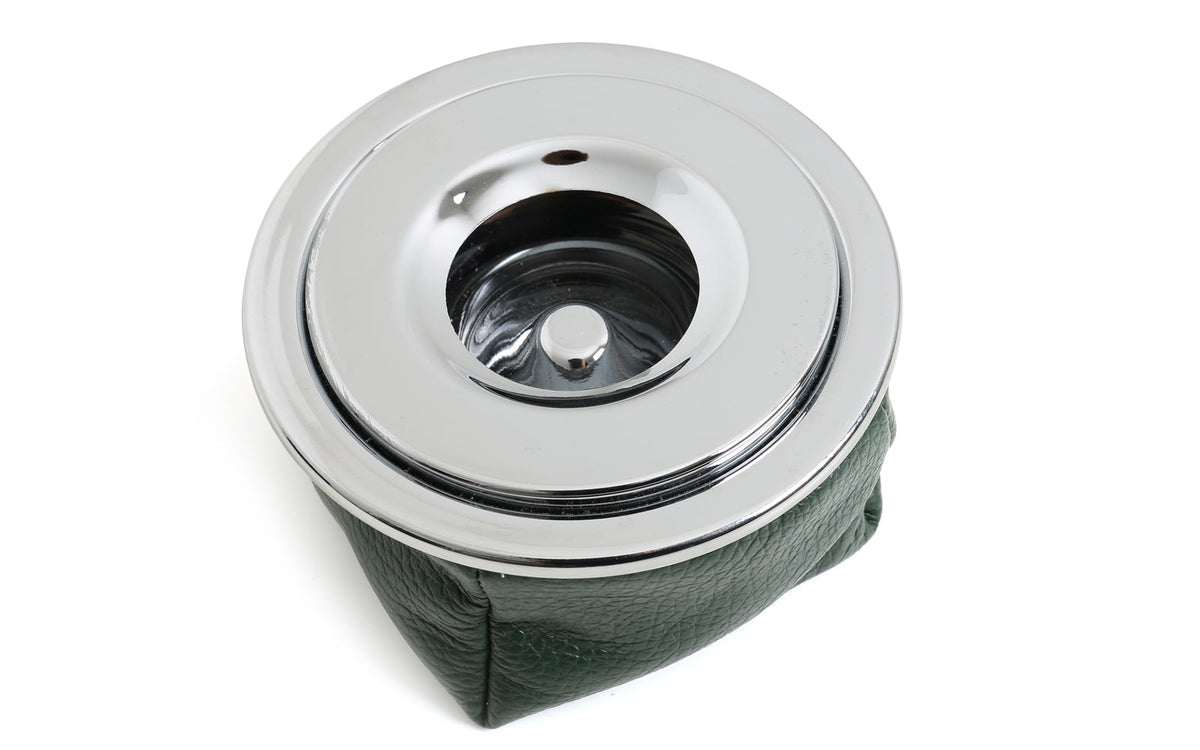 CORVETTE GREEN LEATHER ASHTRAY