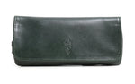 TOBACCO AND PIPE BAG IN GREEN LEATHER