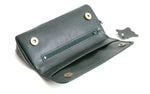 TOBACCO AND PIPE BAG IN GREEN LEATHER