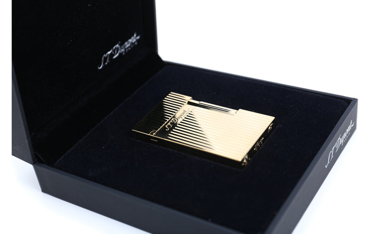 DUPONT LIGNE 2 GOLD VERTICAL LINES LIGHTER
