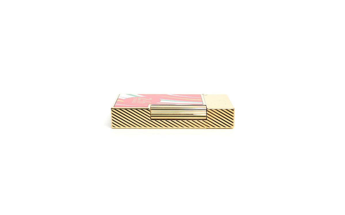 DUPONT LIGNE 2 LE MANS RED/GOLDEN LIGHTER
