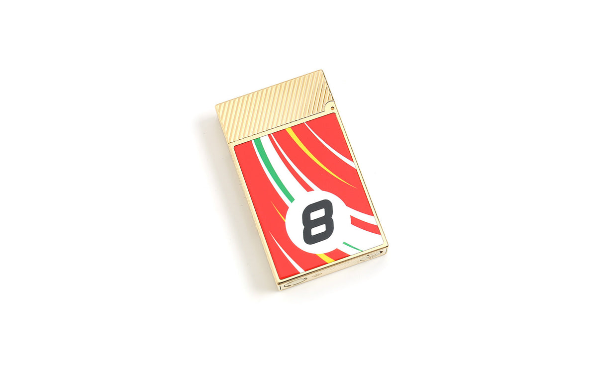 DUPONT LIGNE 2 LE MANS RED/GOLDEN LIGHTER