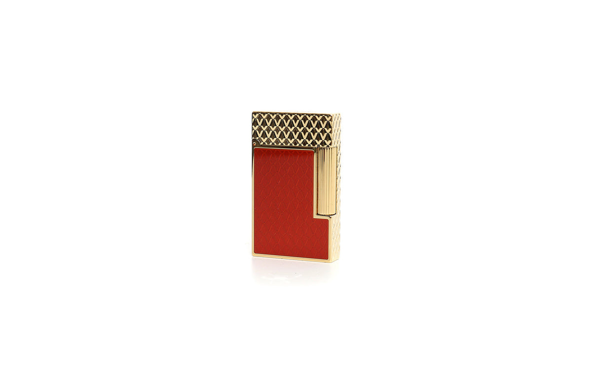 DUPONT LIGNE 2 LIGHTER BORDEAUX/GOLD
