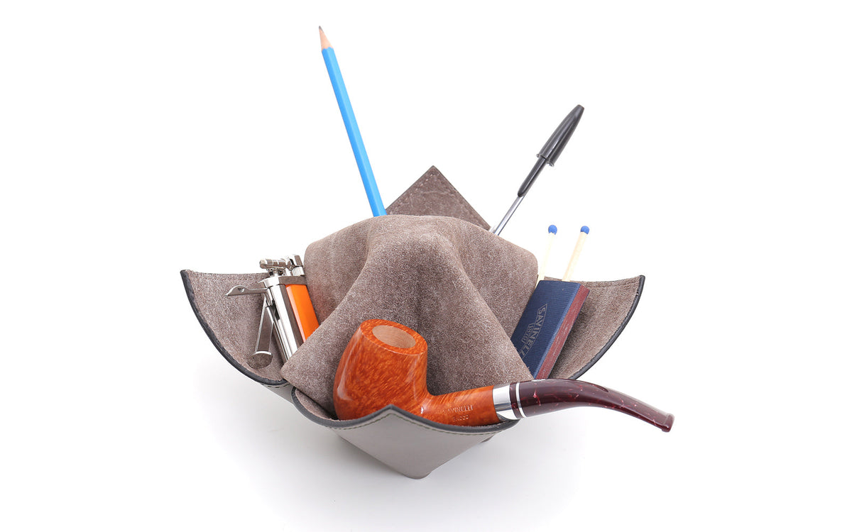 GRAY ORIGAMI PIPE/OBJECT HOLDER