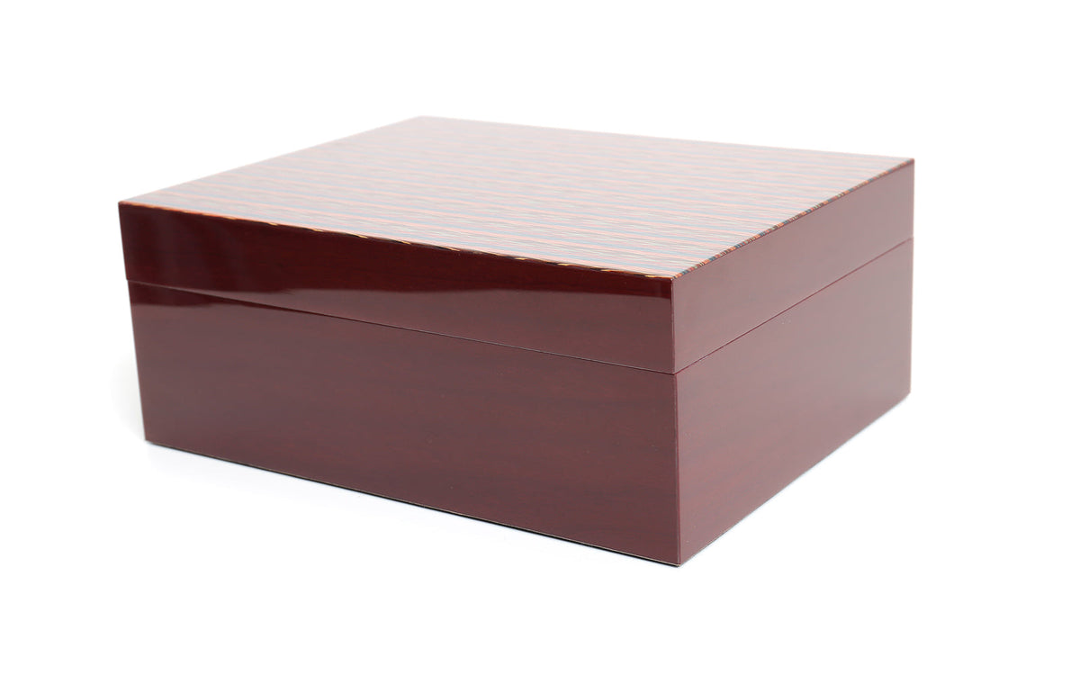 HUMIDOR GEOMETRICO BORDEAUX