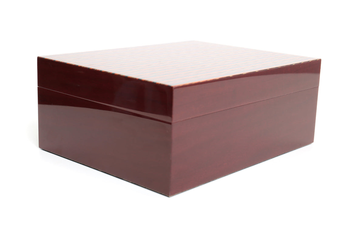 HUMIDOR GEOMETRICO BORDEAUX