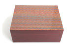 HUMIDOR GEOMETRICO BORDEAUX