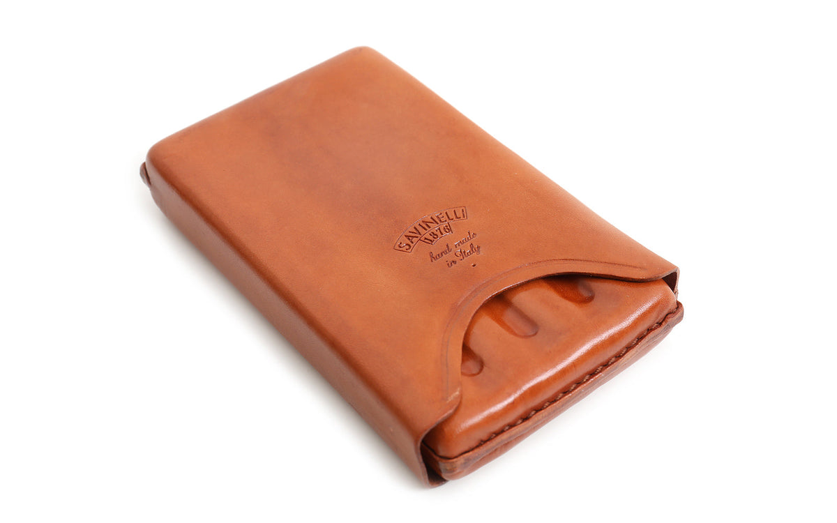 4 PLACE LEATHER CIGAR BOX NATURAL