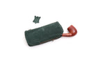 GREEN SUEDE PIPE AND TOBACCO BAG
