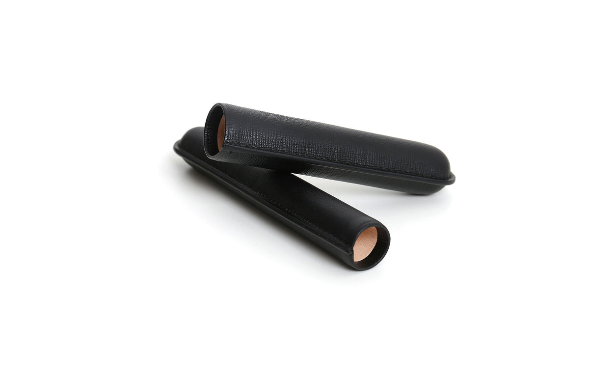 BLACK LEATHER CIGAR BASE FOR 1 PLACE
