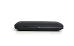 3 PLACE BLACK LEATHER CIGAR BOX