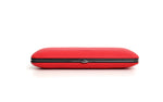 3 PLACE RED LEATHER CIGAR BOX
