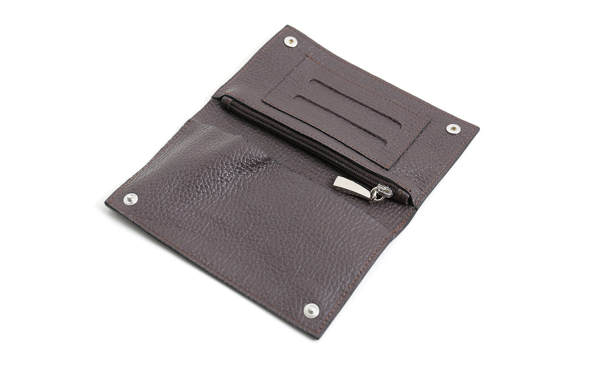 TOBACCO/FILTERS CASE IN BROWN LEATHER