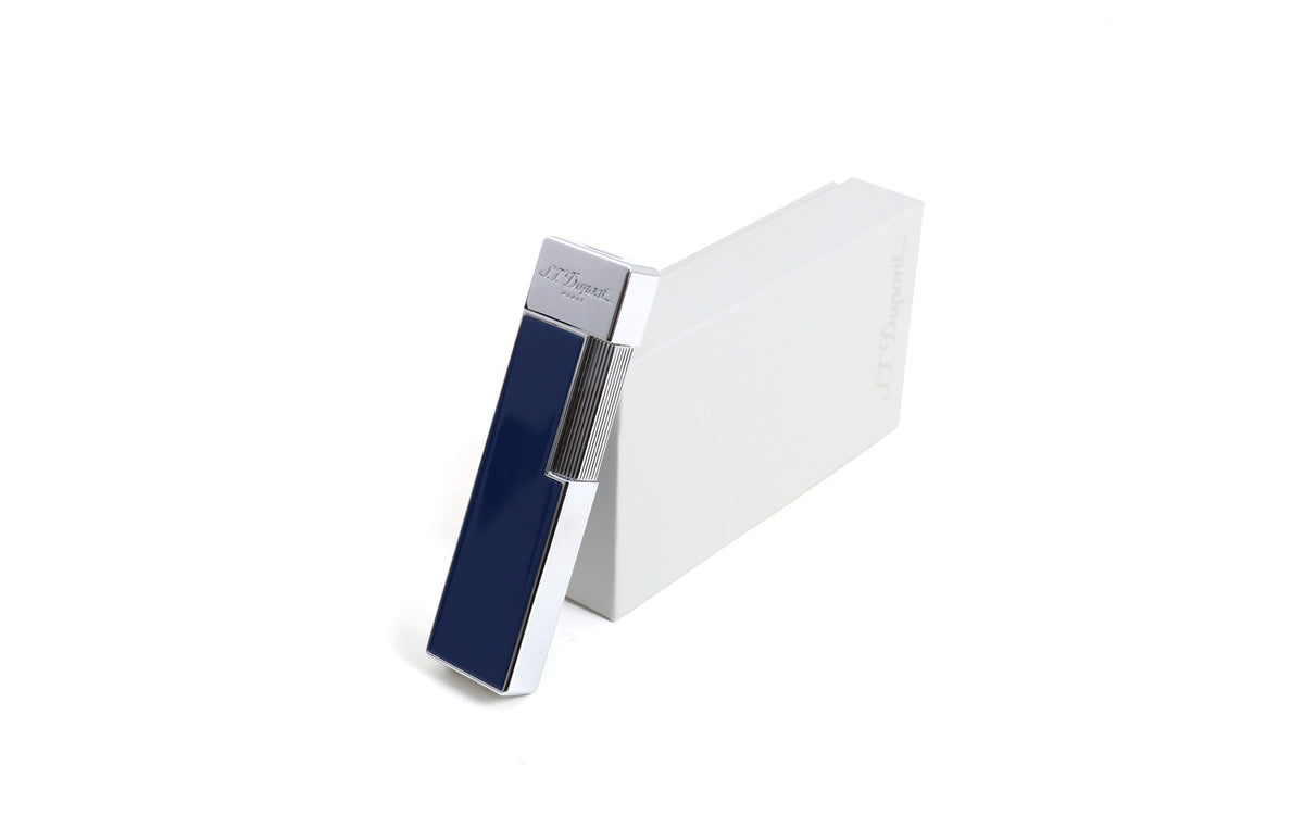 DUPONT TWIGGY BLUE LACQUERED LIGHTER