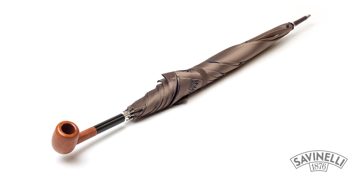 UMBRELLA WITH SAVINELLI BEIGE PIPE
