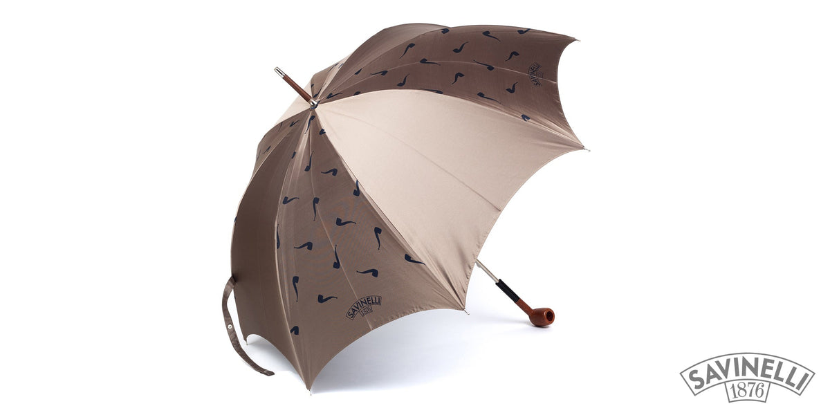UMBRELLA WITH SAVINELLI BEIGE PIPE