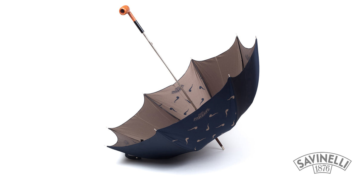 UMBRELLA WITH BLUE SAVINELLI PIPE