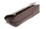 TOBACCO AND PIPE BAG IN BROWN LEATHER