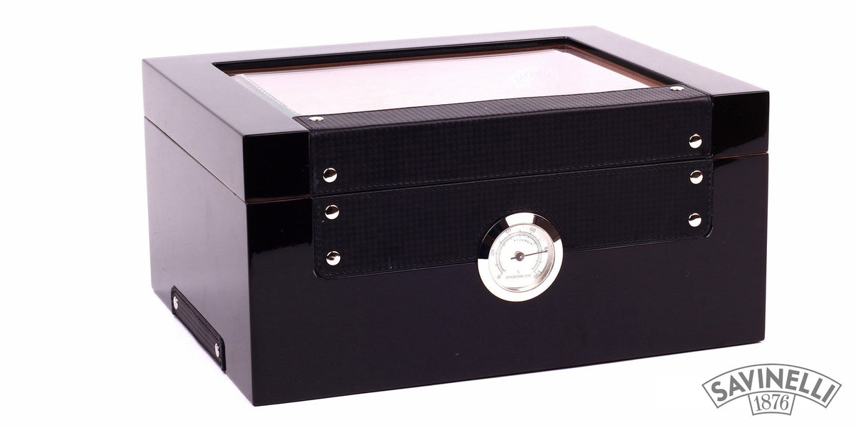BLACK PLEXI CIGAR BOX