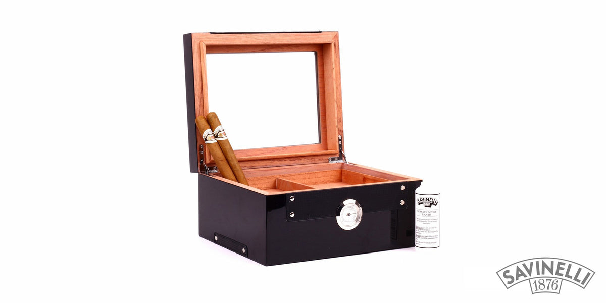 BLACK PLEXI CIGAR BOX