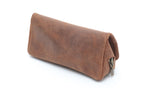 SUEDE PIPE AND TOBACCO BAG - COGNAC