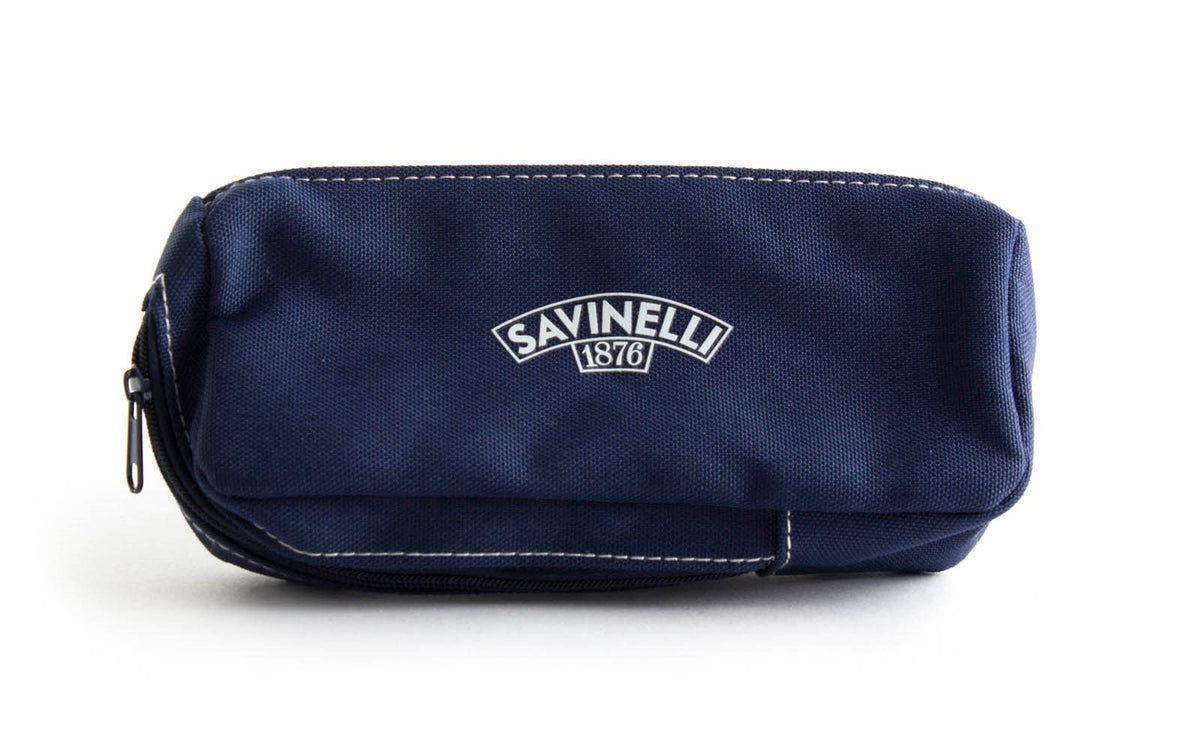 PIPE AND TOBACCO CASE IN BLUE FABRIC