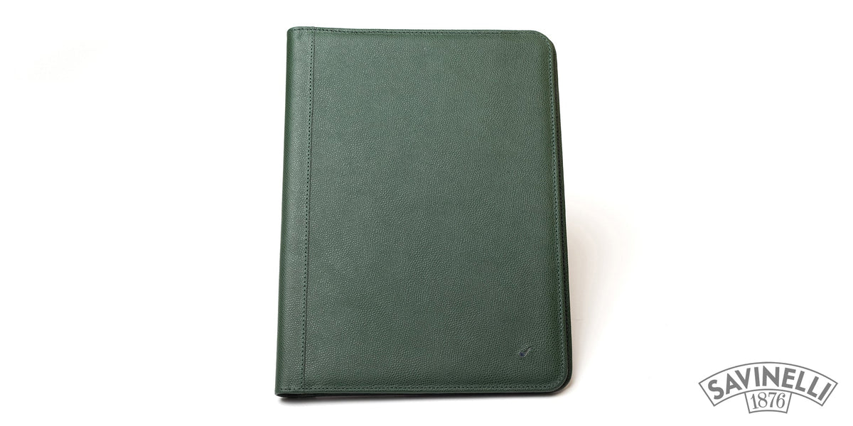 GREEN LEATHER NOTEBOOK