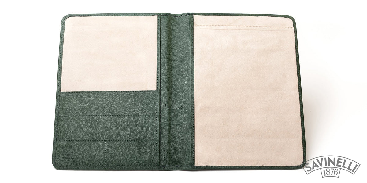 GREEN LEATHER NOTEBOOK
