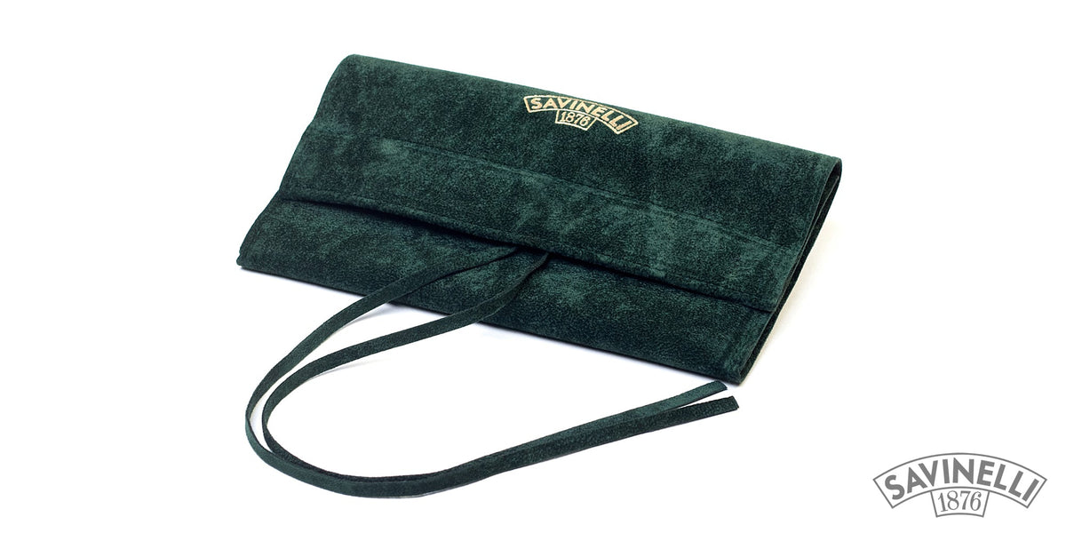 GREEN VELVET PIPE BAG