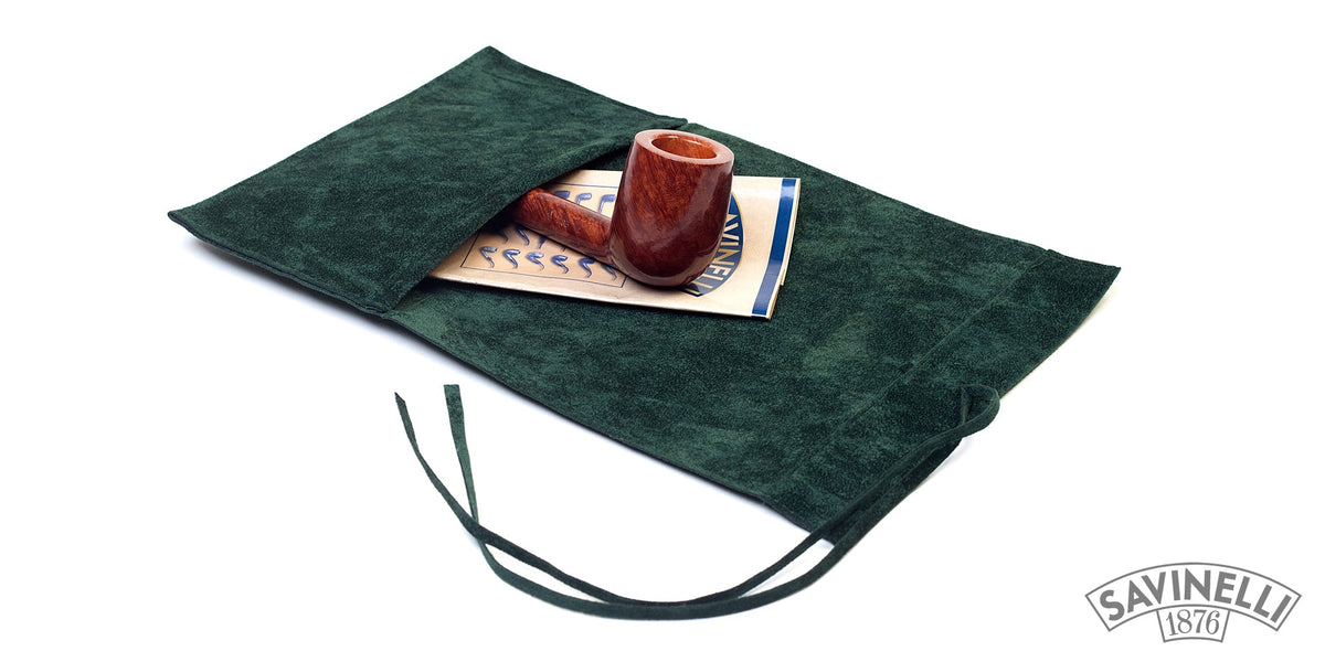 GREEN VELVET PIPE BAG