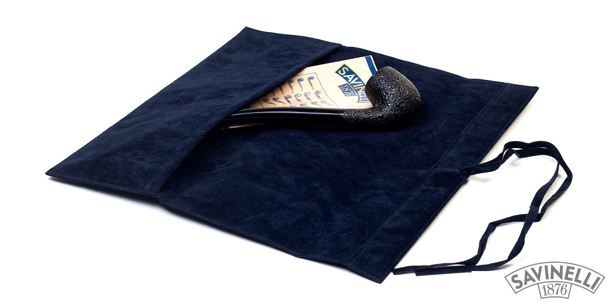 VELVET BAG FOR CHURCHWARDEN BLUE