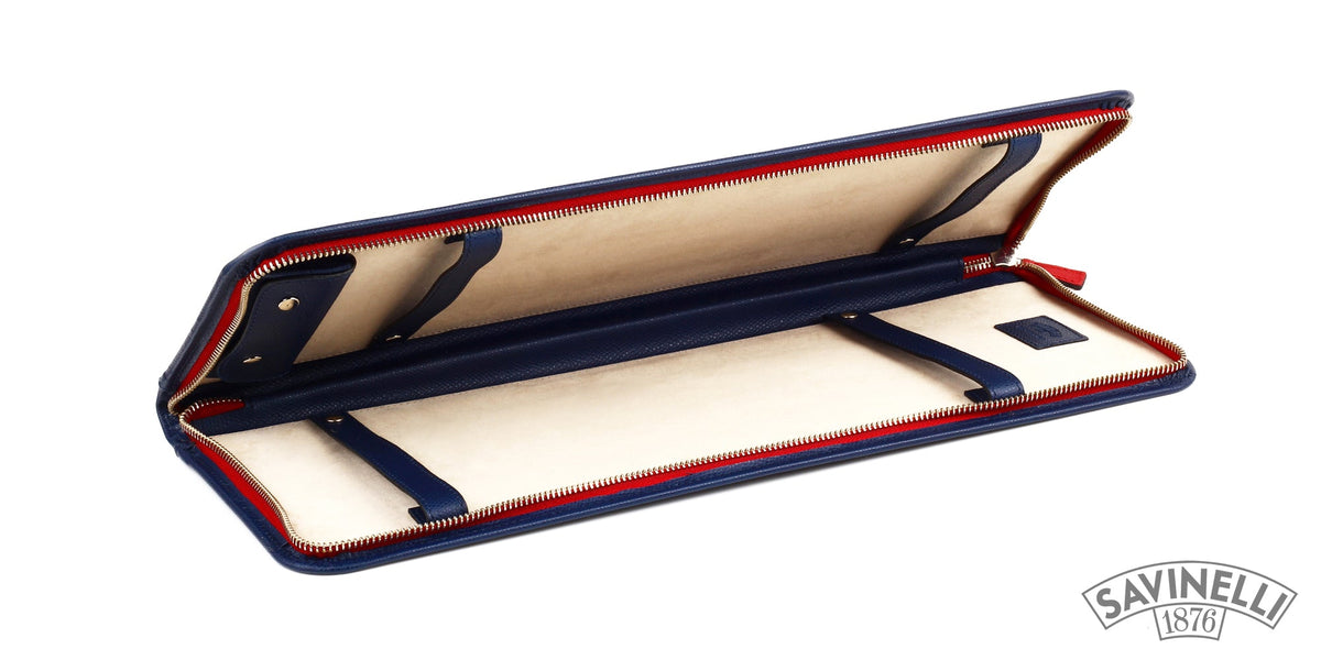 BLUE TRAVEL TIE HOLDER