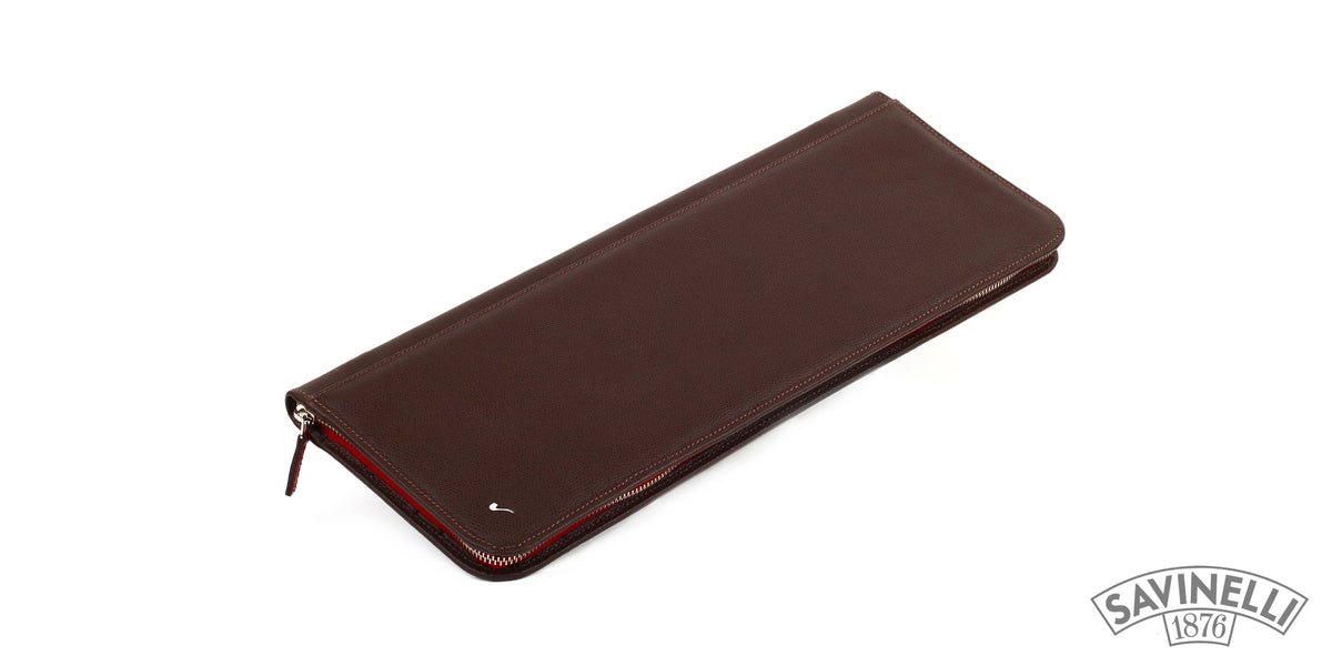 BROWN TRAVEL TIE HOLDER
