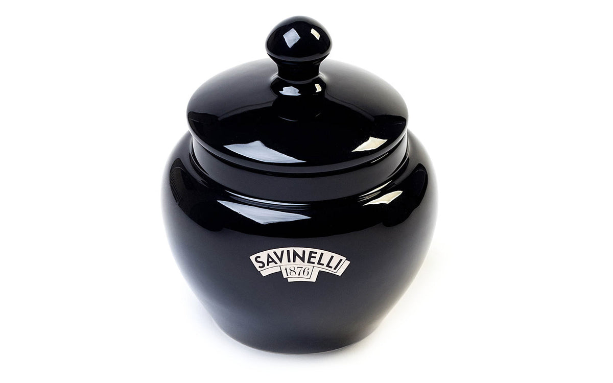 BLACK CERAMIC TOBACCO POT