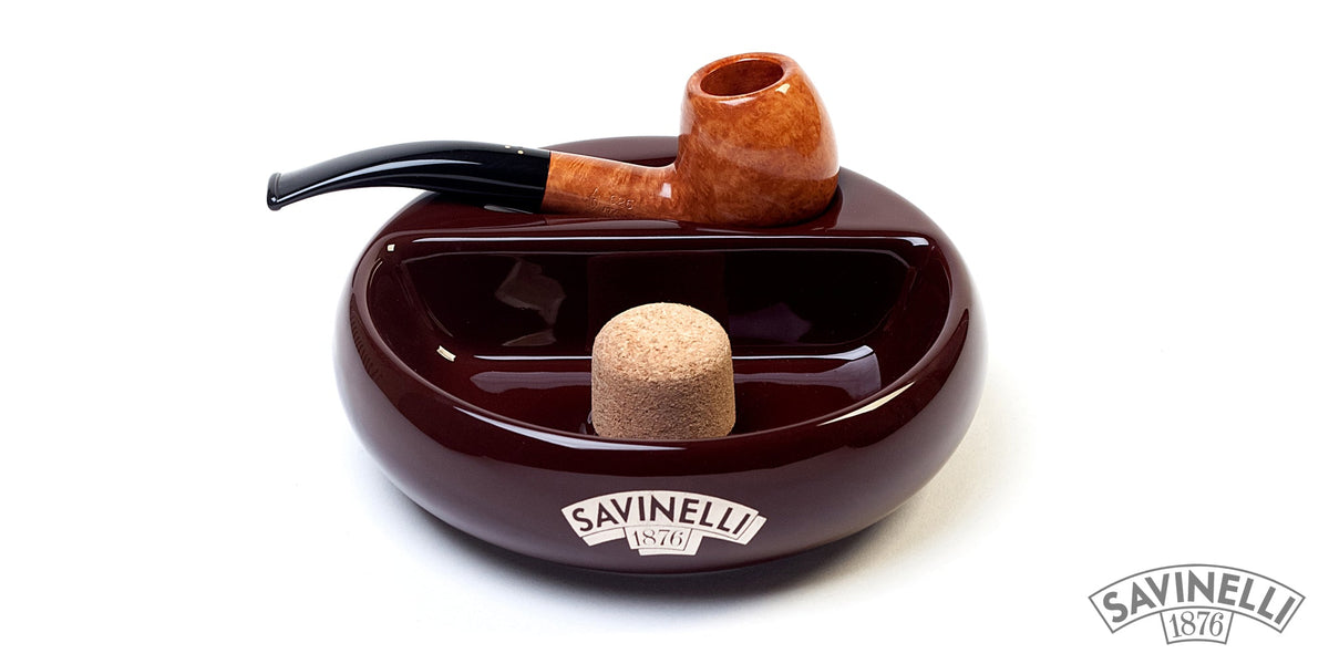 PIPE ASHTRAY WITH BROWN PIPE REST