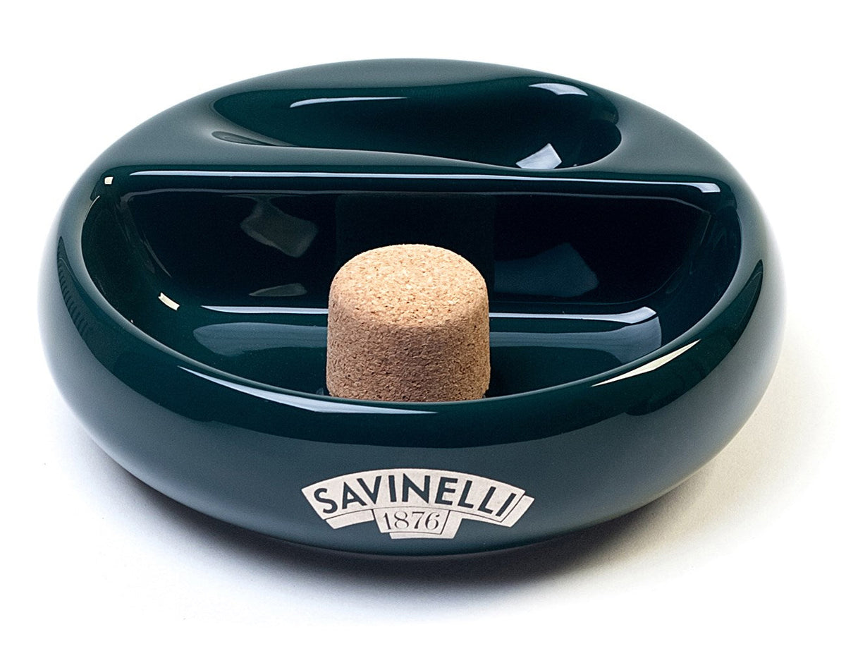PIPE ASHTRAY WITH GREEN PIPE REST