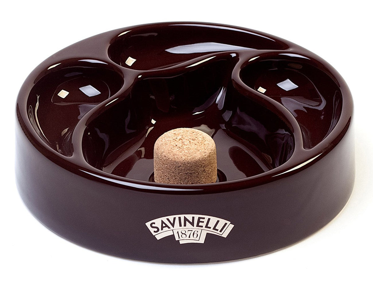 PIPE ASHTRAY WITH PIPE REST 3 PLACES BROWN