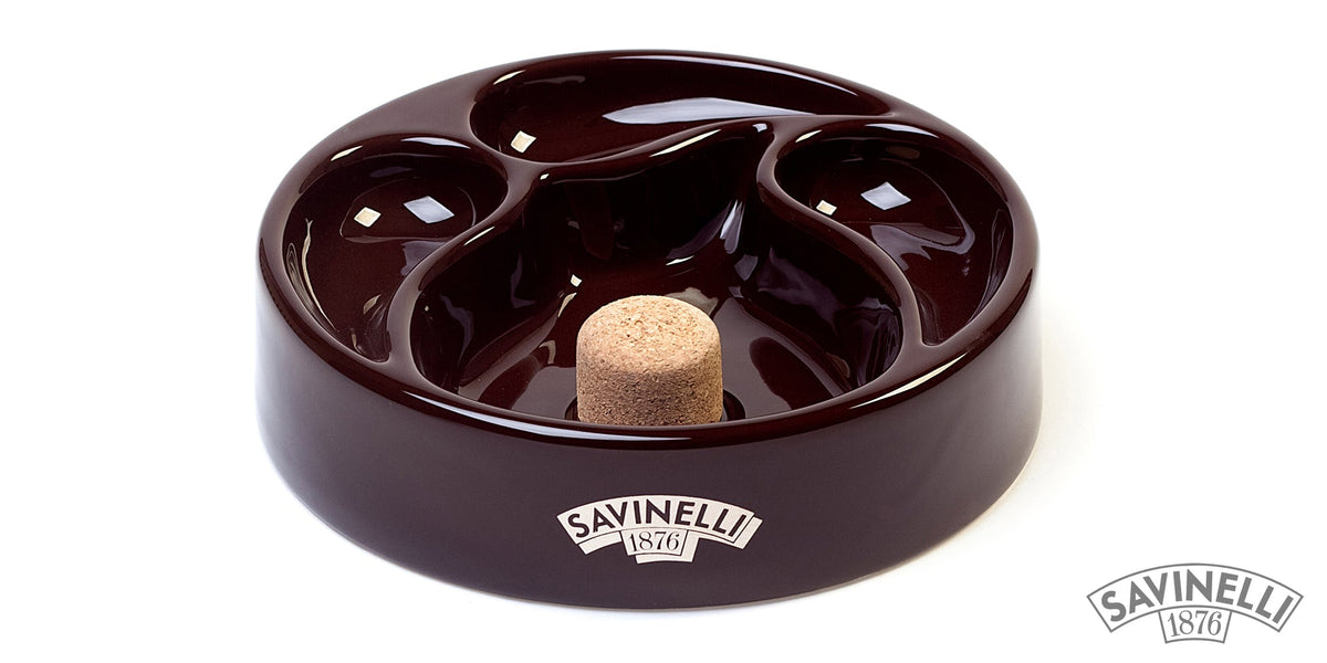 PIPE ASHTRAY WITH PIPE REST 3 PLACES BROWN