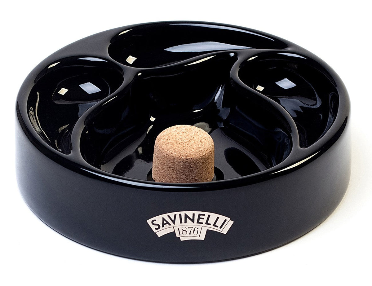 PIPE ASHTRAY WITH PIPE REST 3 PLACES BLACK